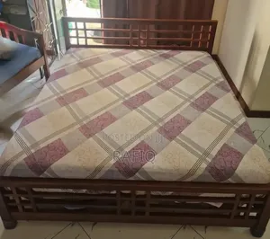 Solid Mvule Wood 5x6 Bed + Silentnight Zuri Spring Mattress