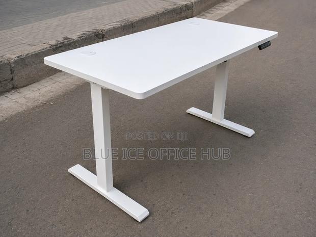 Adjustable Table;White Electric Height Adjustable Desk - thumbnail 5