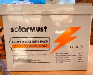 12.8V 200ah/2560Wh SolarMust LifePO4 Lithium Battery