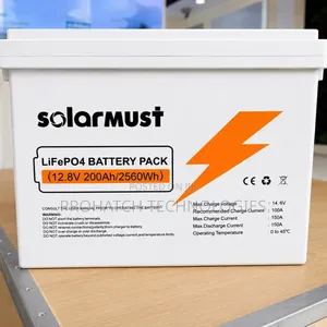 Must Lithium 12.8V 200AH Solar Battery LiFePO4