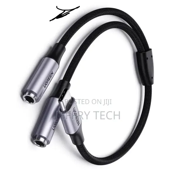 UGREEN 25cm USB Type C Male to 3.5mm 2 Female Audio Cable – AV144 3073