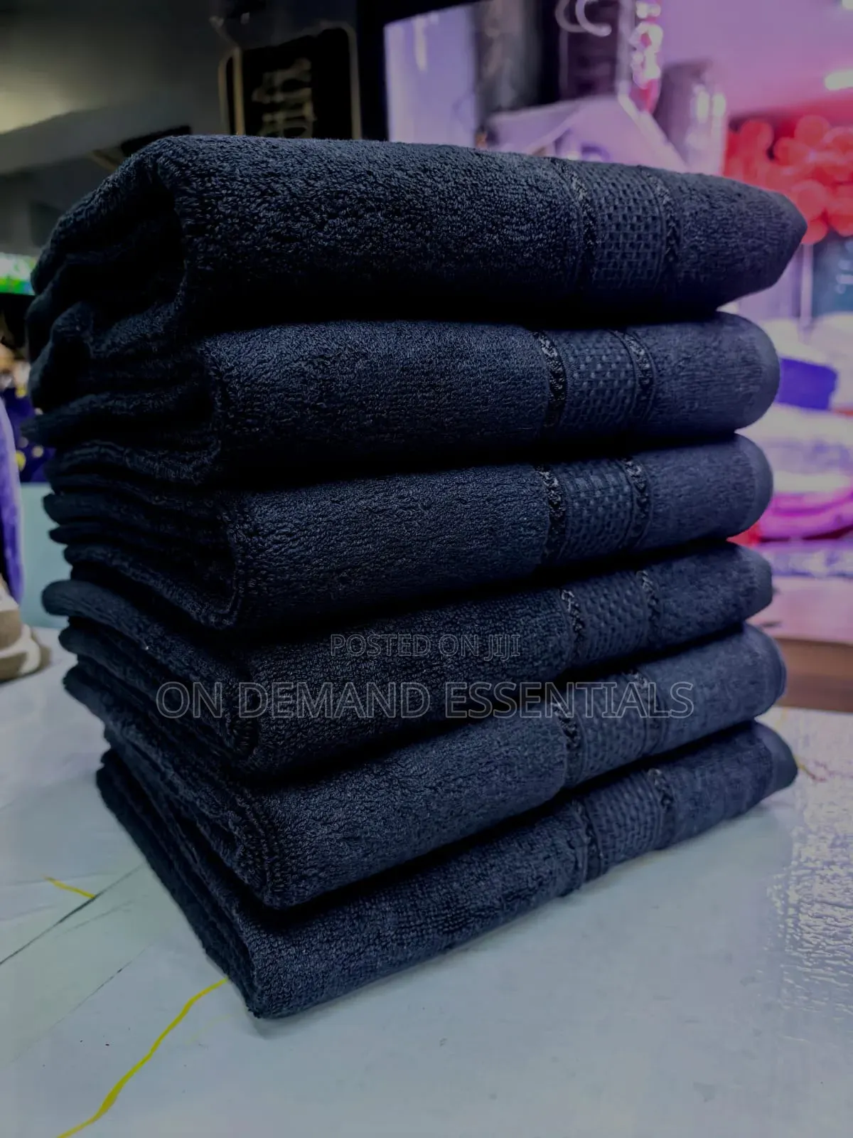 Black Salon Towel Sizes:50cmx100cm Material :100%cotton