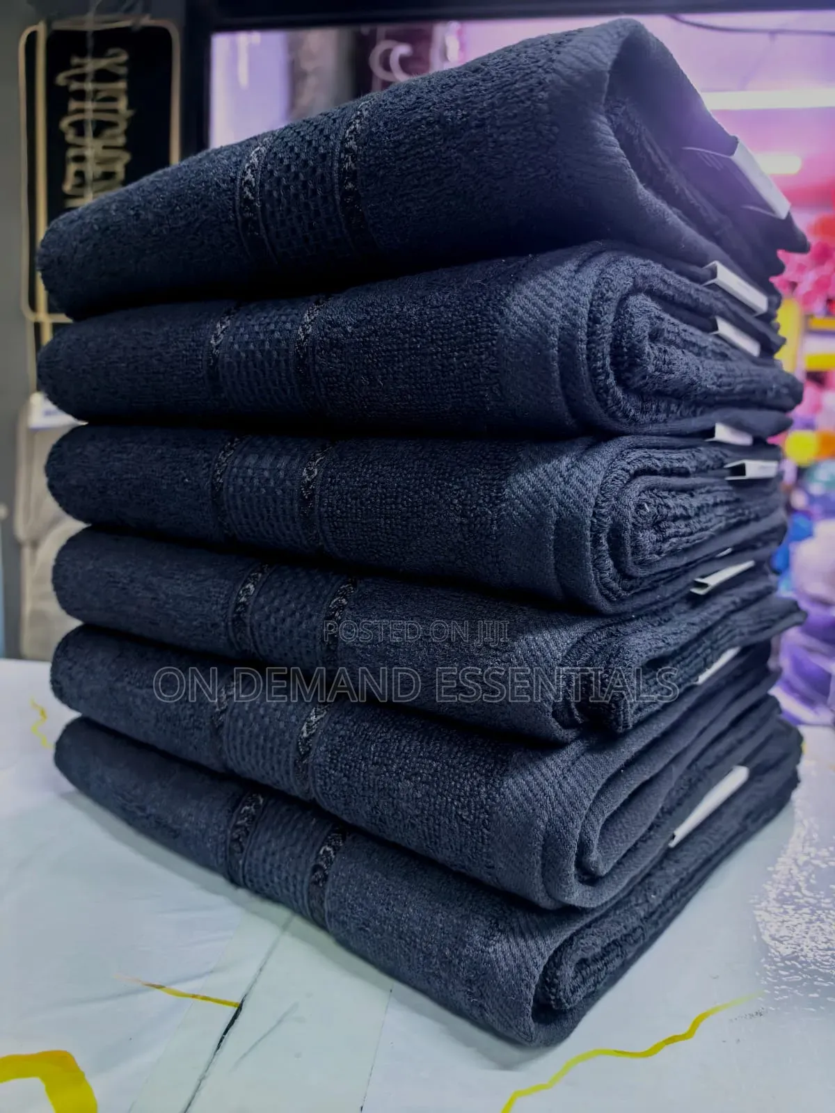 Black Salon Towel Sizes:50cmx100cm Material :100%cotton