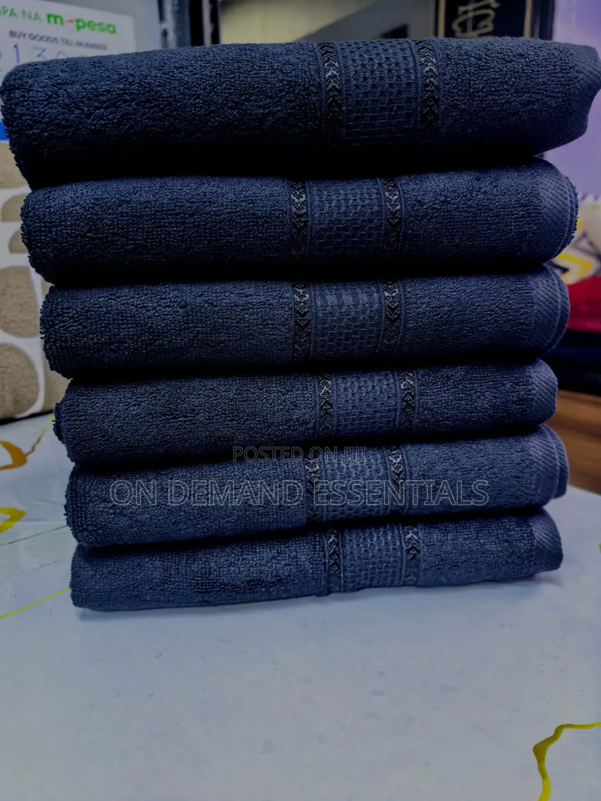 Black Salon Towel Sizes:50cmx100cm Material :100%cotton