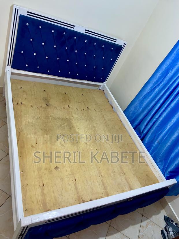 Moket Bed Blue in Colour