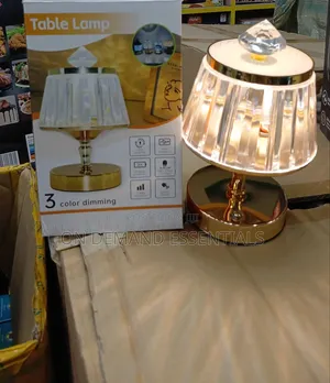 Rechargeable Crystal Table Lamp With USB Cable and With Touch Control