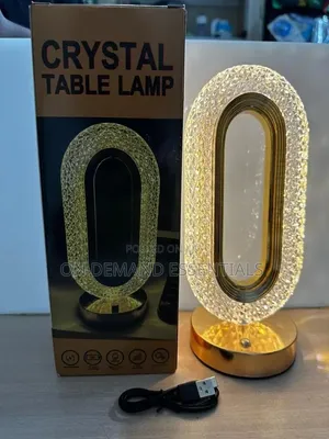 Rechargeable Crystal Table Lamp With Touch Control Changing Colours