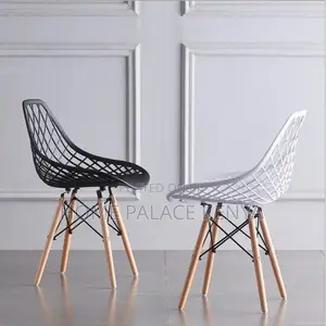 Eames Chair; Modern Nordic Plastic Dine Chair With Breathable Backrest