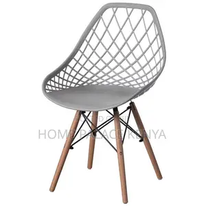 Eames Chair; Modern Nordic Plastic Dine Chair With Breathable Backrest