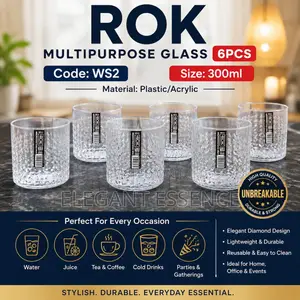 6pcs ACRYLIC MULTIPURPOSE GLASSES – 300ml