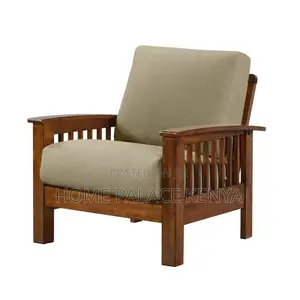 Accent Chair; Comfortable Wood Accent Chair With Detachable Cushions