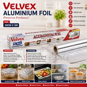 VELVEX ALUMINIUM FOIL-30cm × 5m