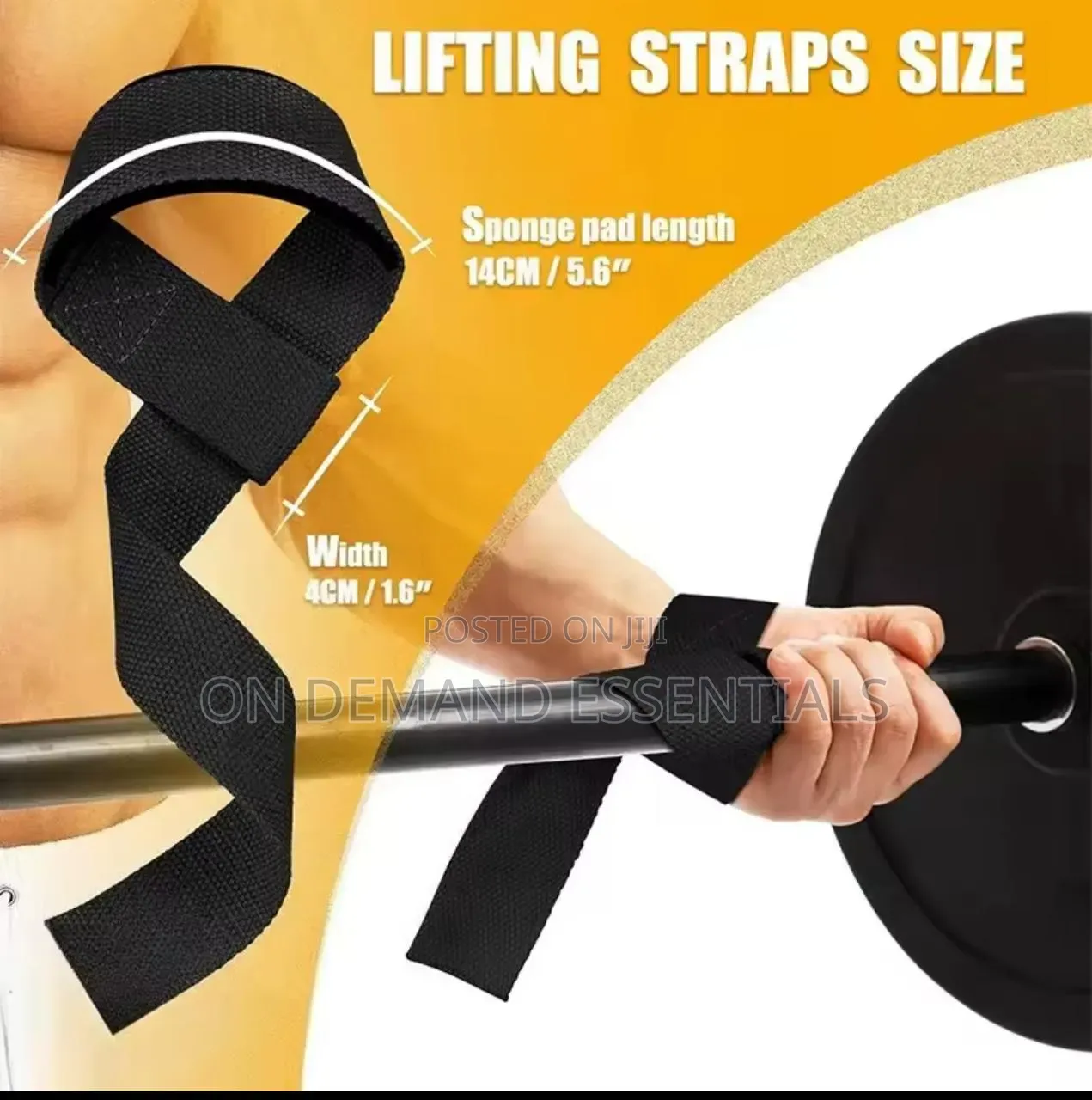 2PCS Weightlifting Straps Anti-Slip Silicone Lifting Wrist Straps
