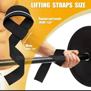 2PCS Weightlifting Straps Anti-Slip Silicone Lifting Wrist Straps