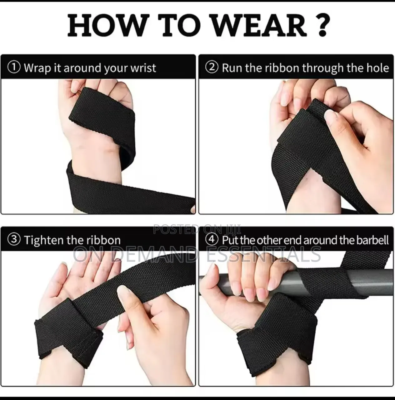 2PCS Weightlifting Straps Anti-Slip Silicone Lifting Wrist Straps
