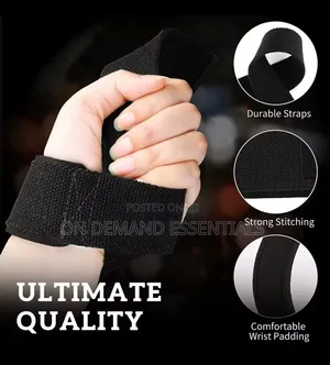 2PCS Weightlifting Straps Anti-Slip Silicone Lifting Wrist Straps
