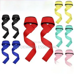 2PCS Weightlifting Straps Anti-Slip Silicone Lifting Wrist Straps