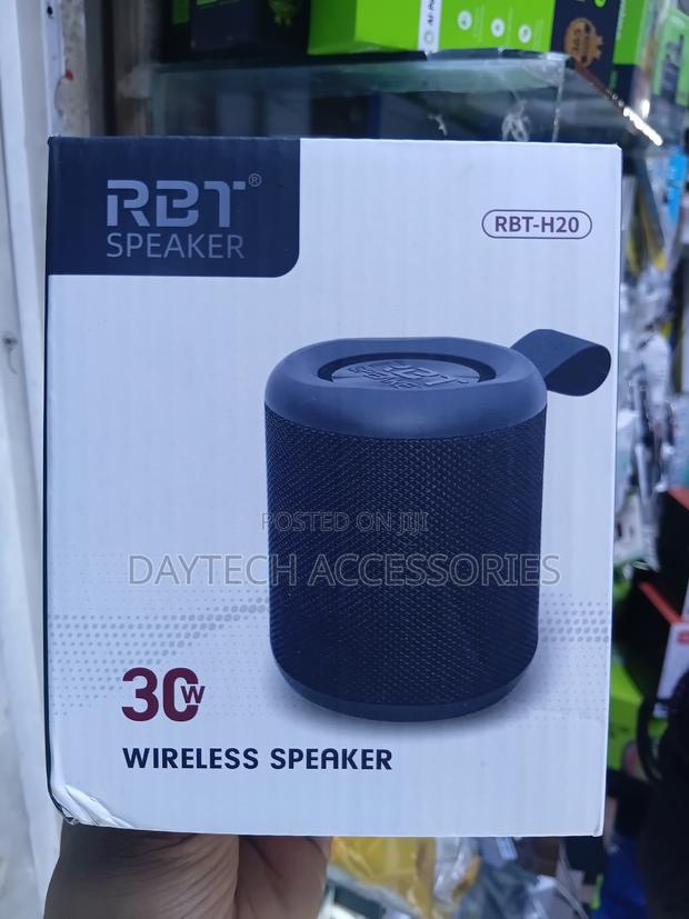 This Is a Black RBT-H20 30W Portable Wireless Speaker. - main view