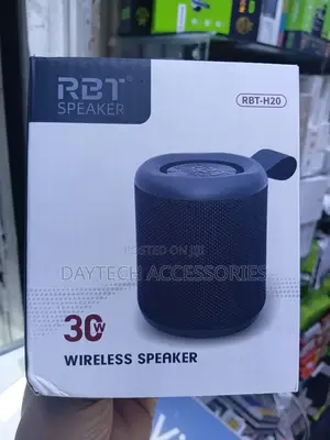 This Is a Black RBT-H20 30W Portable Wireless Speaker.