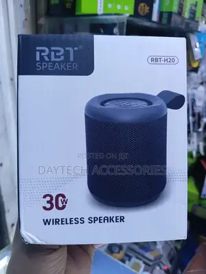 This Is a Black RBT-H20 30W Portable Wireless Speaker.
