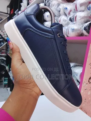 Navy Blue Timberland Leather Casual Sneakers