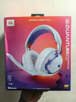 JBL Quantum 650 Wireless Gaming Headset Detachable Boom Microphone.