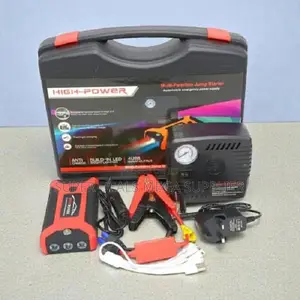 USB Output 12V 99800mAh Emergency Car Jump Starter With Air Compressor