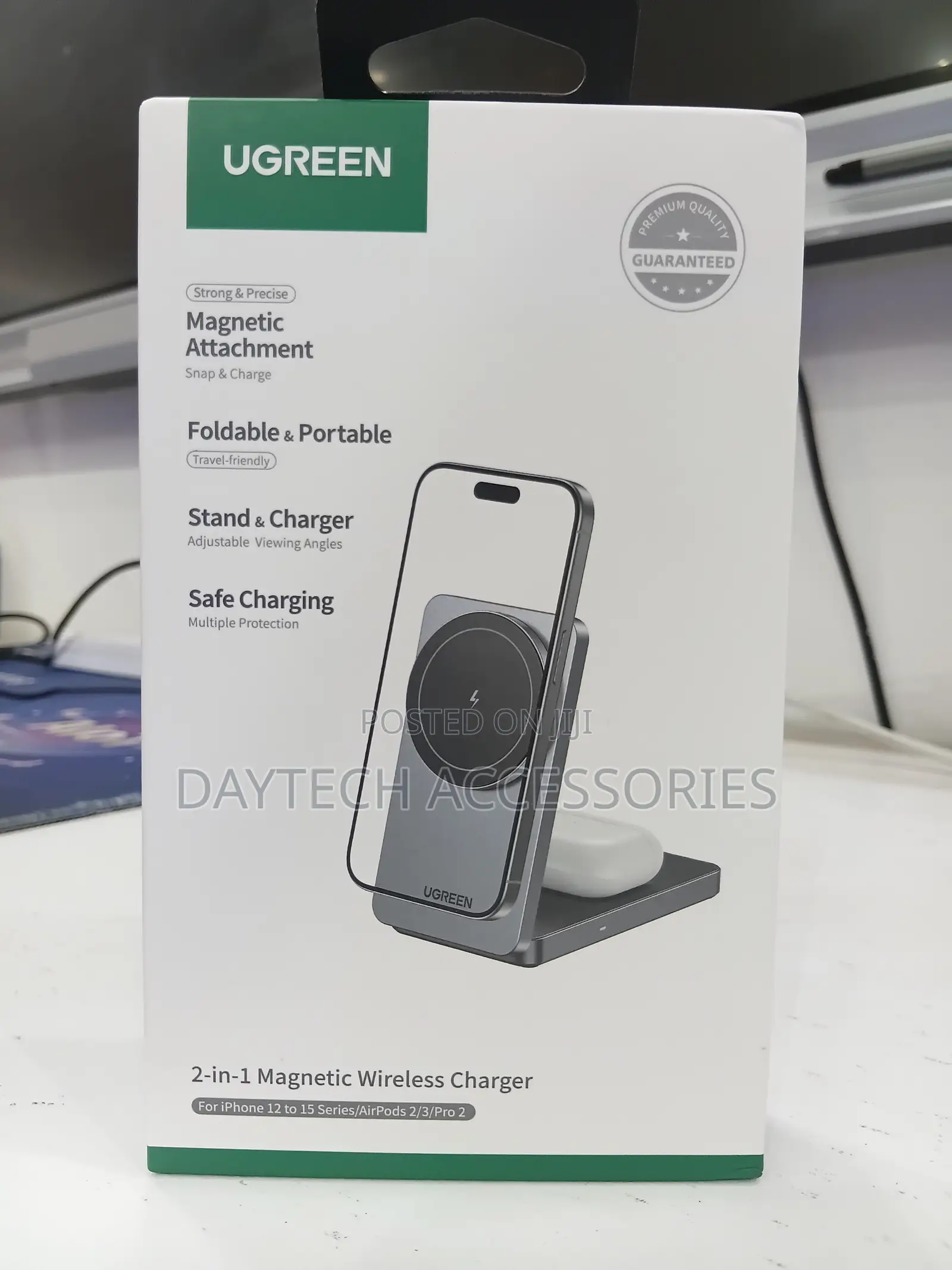 This Is a UGREEN MagFlow 2-in-1 Magnetic Wireless Charger