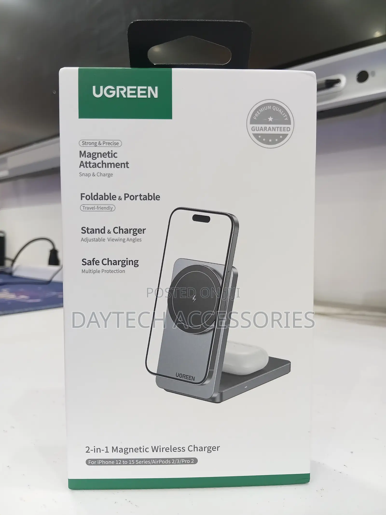 UGREEN 2-in-1 Magnetic Wireless Charger Qi2 15W
