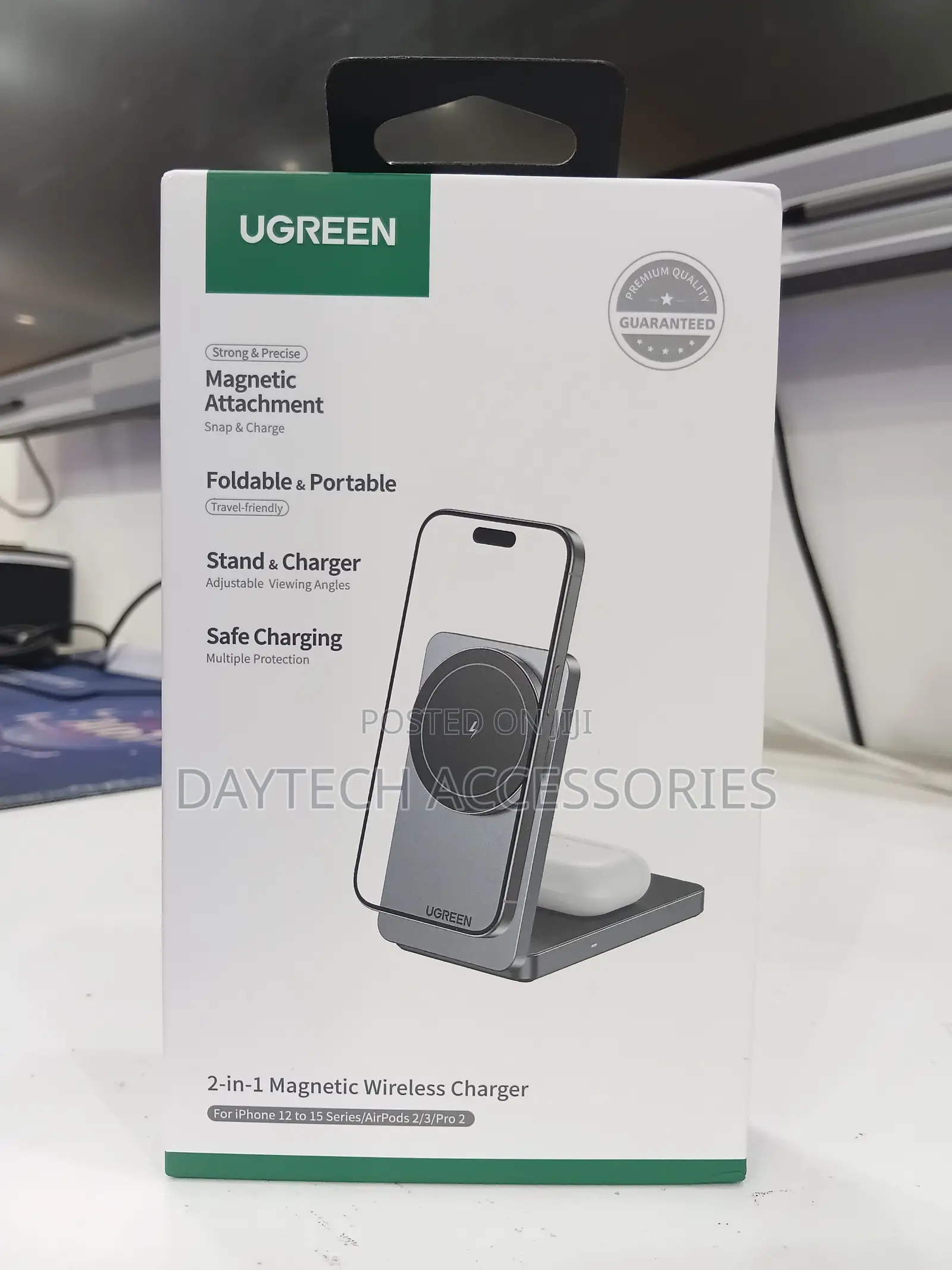 UGREEN 2-in-1 Magnetic Wireless Charger Qi2 15W