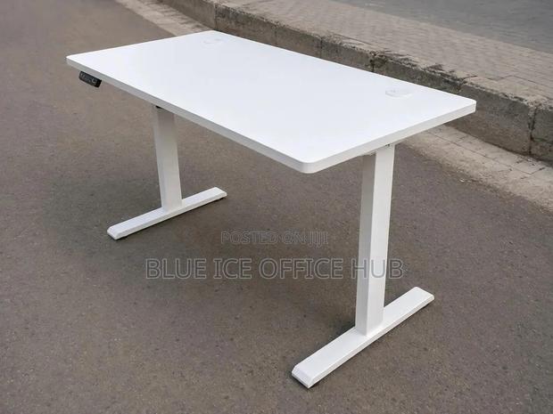 Adjustable Table;White Electric Height Adjustable Desk - thumbnail 4