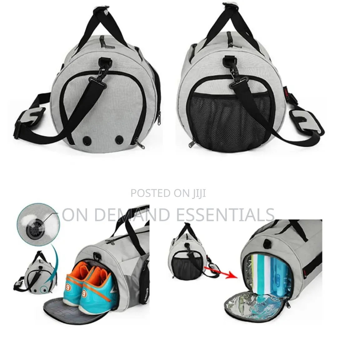 Sports Duffle/Gym Bag Has Shoe Compartment Strong Zippers