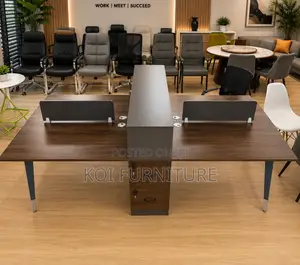 Office Workstation; Four User Wooden Office Workstation