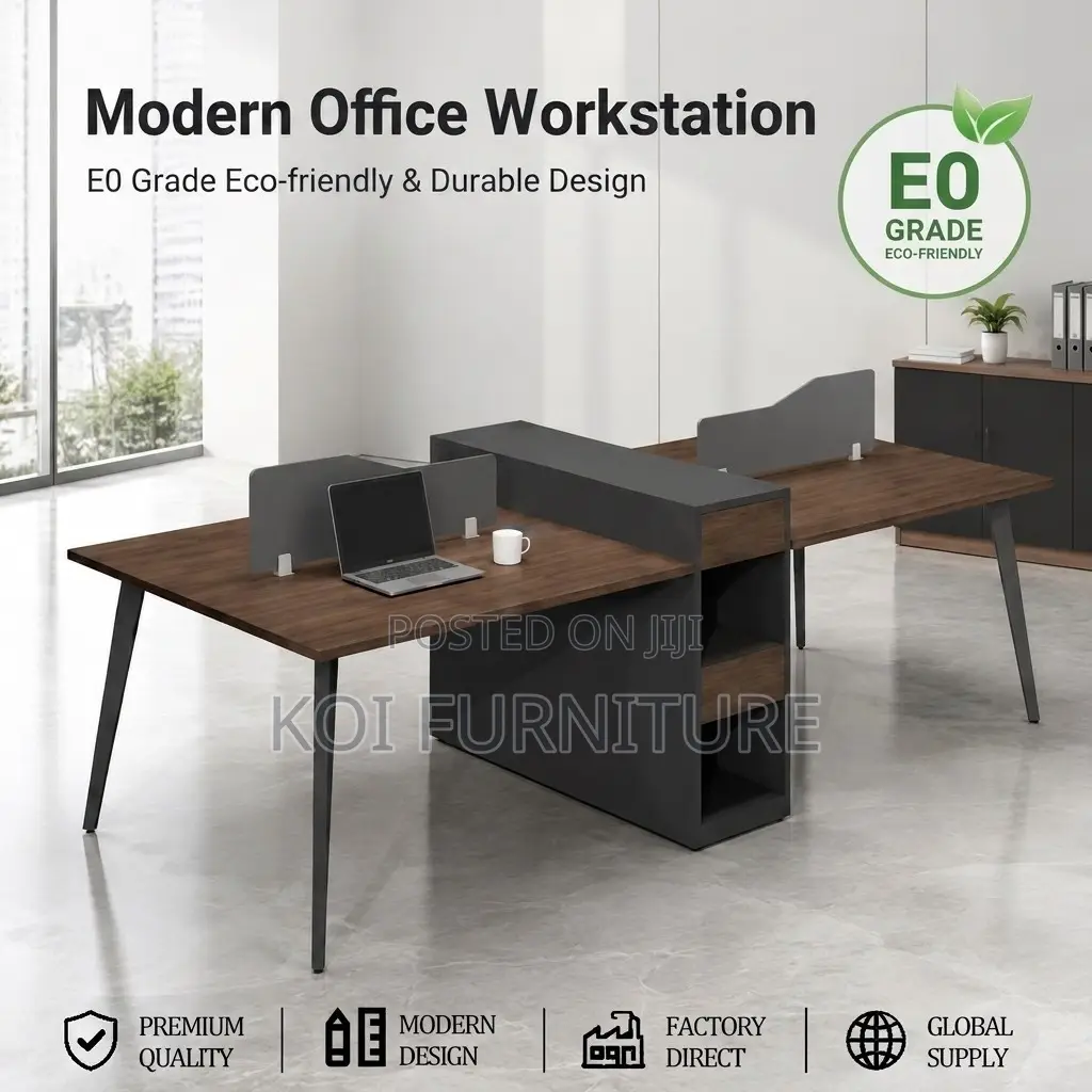 Office Workstation; Four User Wooden Office Workstation