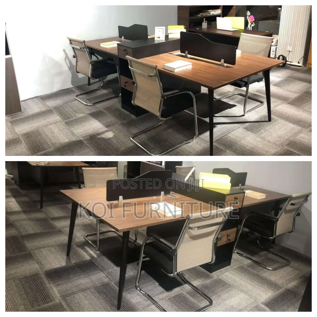 Office Workstation; Four User Wooden Office Workstation