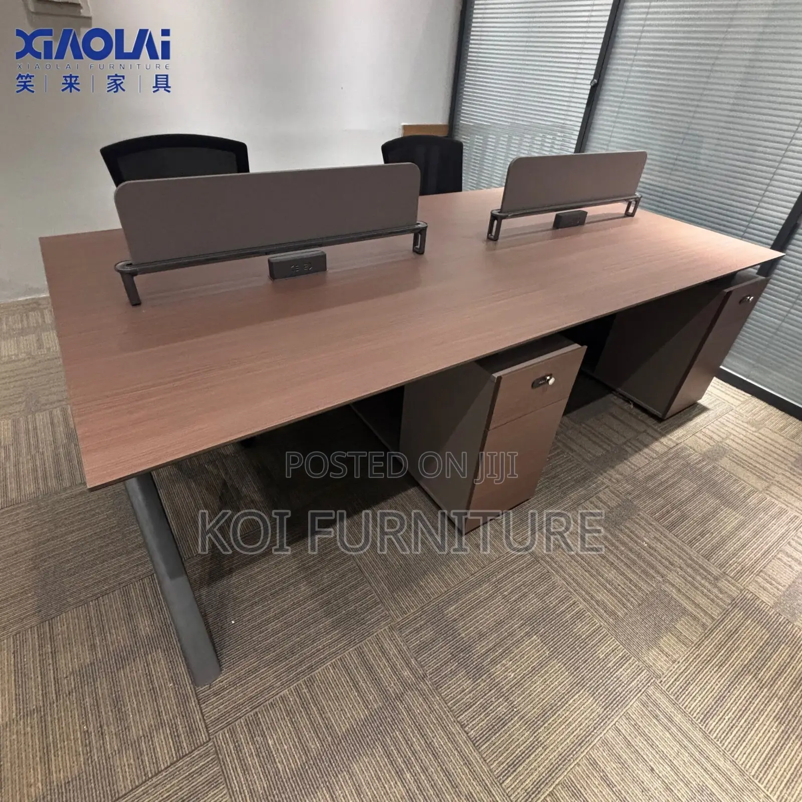Office Workstation; Four User Wooden Office Workstation
