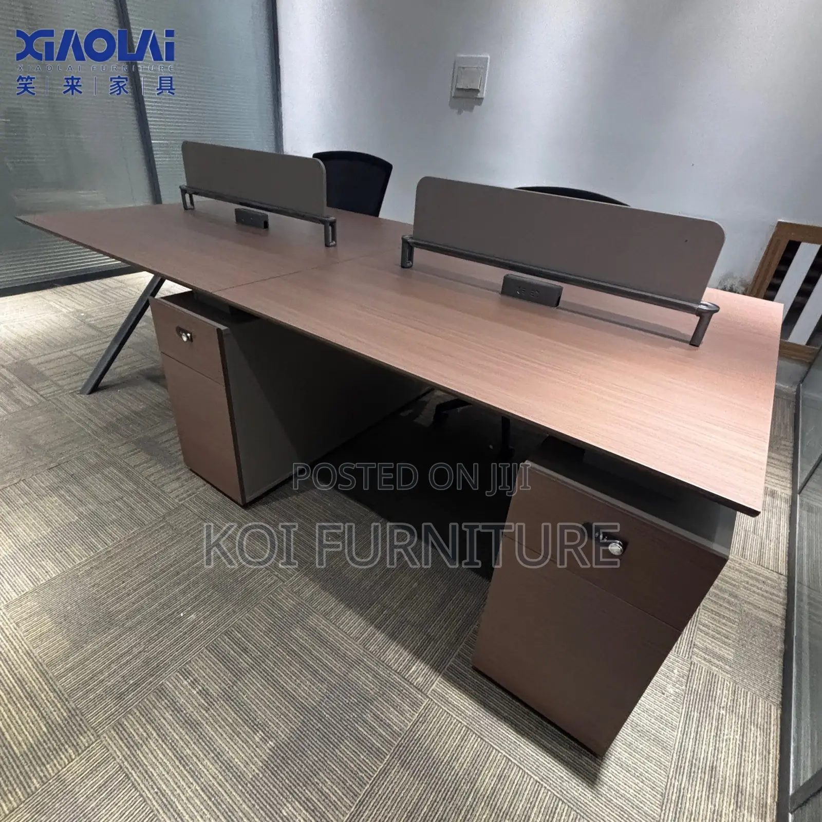 Office Workstation; Four User Wooden Office Workstation
