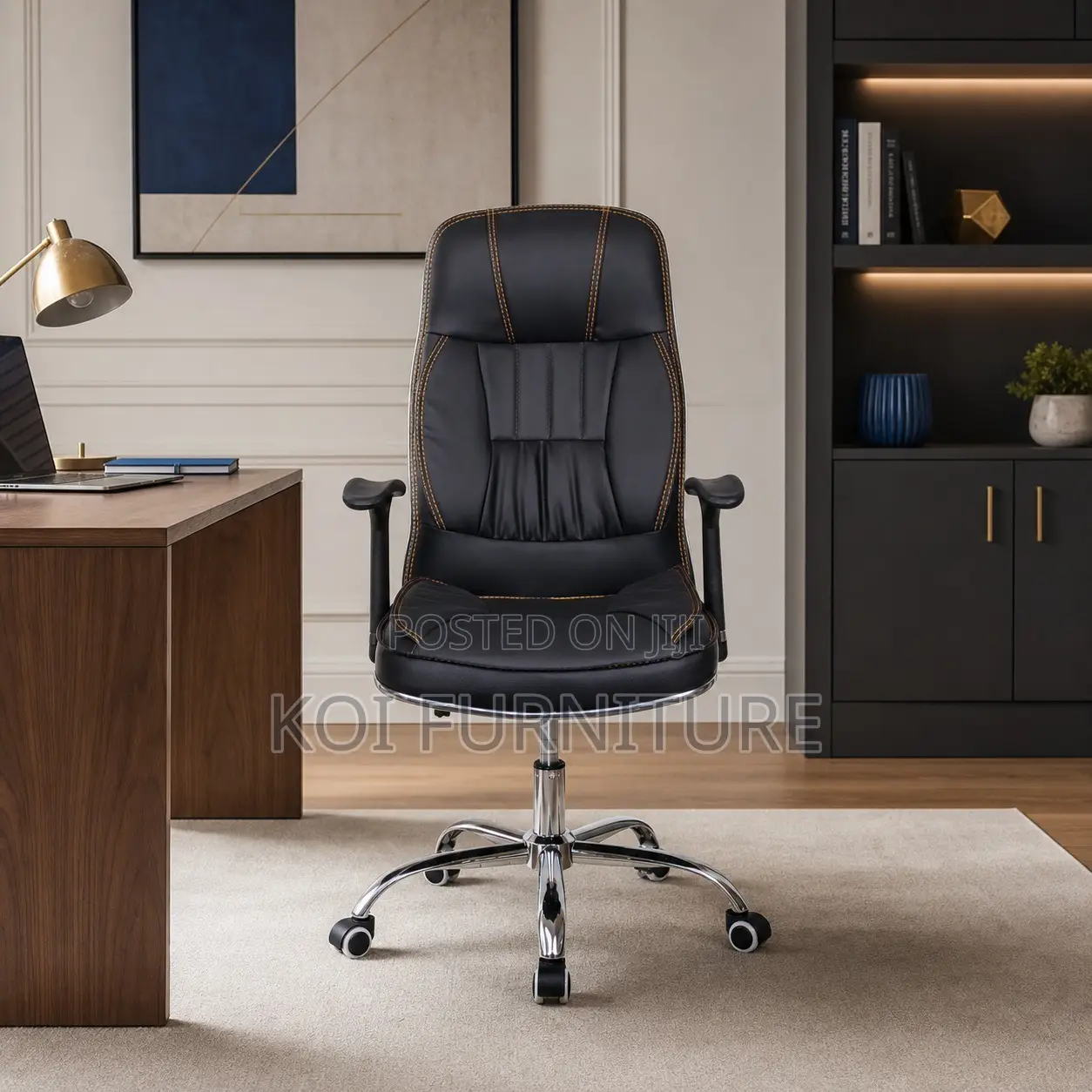 Office Chairs; Recliner Ergonomic Leather Swivel Chair