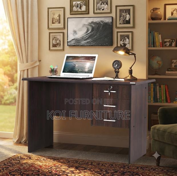 Office Desk; 120cm Clerical Drawer Home Lockable Table - main view