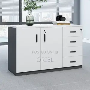 Office Credenza:2-Door Office Credenza With Vertical Lockable Drawers