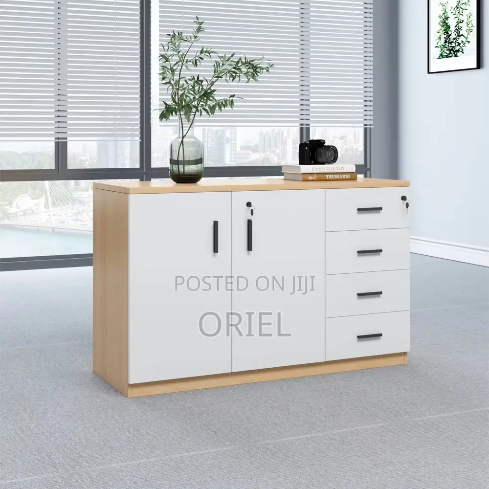 Office Credenza:2-Door Office Credenza With Vertical Lockable Drawers