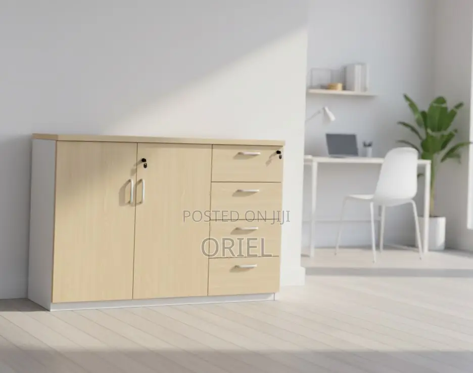 Office Credenza:2-Door Office Credenza With Vertical Lockable Drawers
