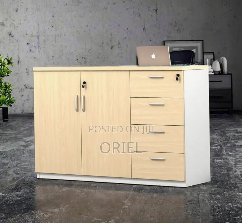 Office Credenza:2-Door Office Credenza With Vertical Lockable Drawers
