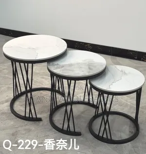 Pure Marble White Nesting Table