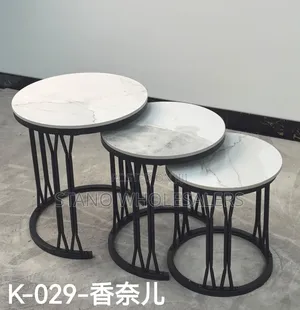 Pure Marble White Nesting Table