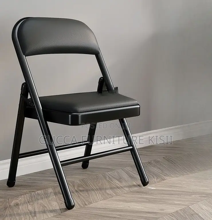 Office Chair; Foldable Black Office Study Chair