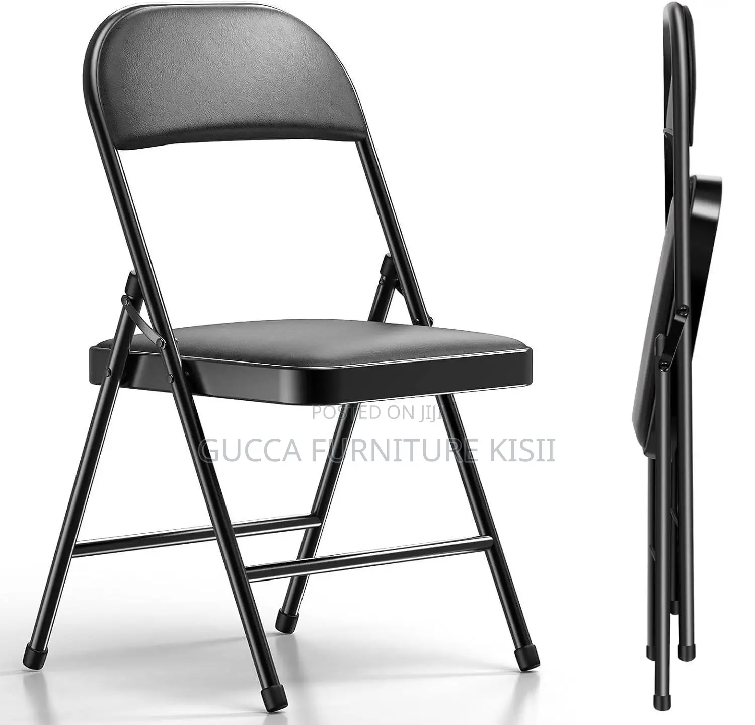 Office Chair; Foldable Black Office Study Chair