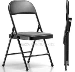 Office Chair; Foldable Black Office Study Chair