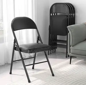 Office Chair; Foldable Black Office Study Chair