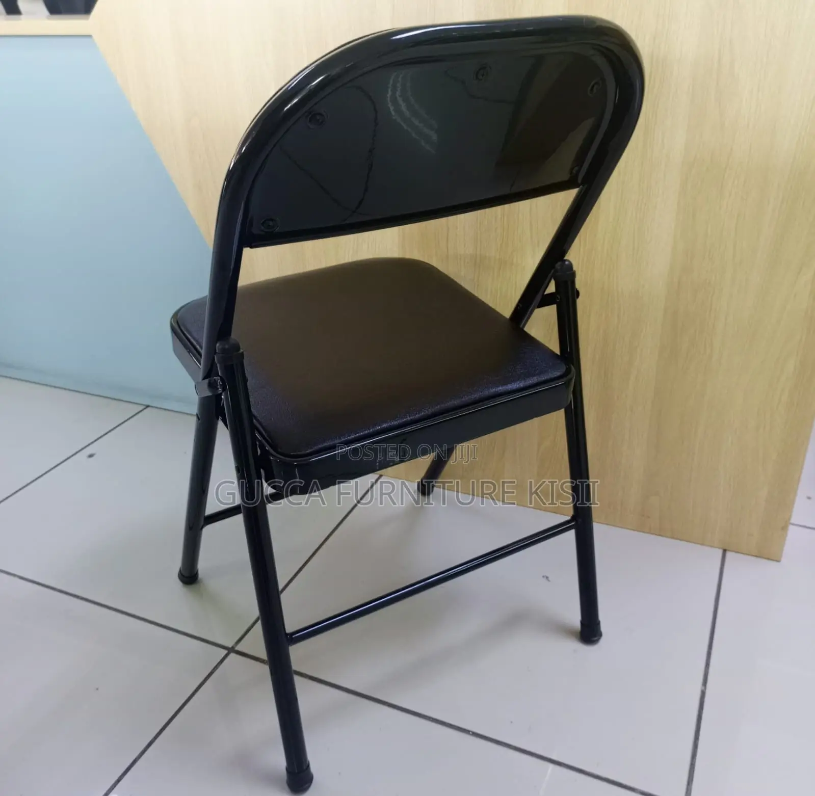 Office Chair; Foldable Black Office Study Chair